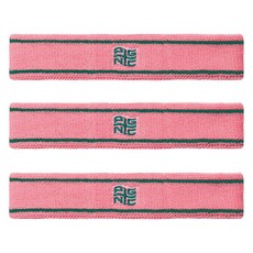peggynco 機能性運動頭帶, 粉紅色 + 綠色, 3個