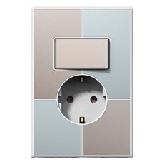 TILINS Gallery系列 附開關插座 1孔 米色薄荷, 1個