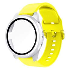 아이엠판다 갤럭시워치 실리콘 스트랩 20mm + 케이스 세트, 옐로우, 1개