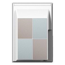 TILINS Gallery 接地插座 2孔 45度 防潑水型 米白薄荷, 1個