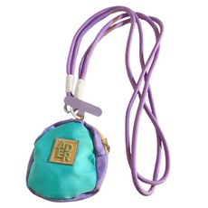 옵션에이 롱끈 스트랩씰 이어폰 주머니 케이스, 블루퍼플, 1개