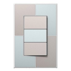 TILINS Gallery 1路開關 3聯 米色薄荷, 1個