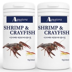 아쿠아테라 프리미엄 고단백 새우 가재 전용사료, 70g, 2개