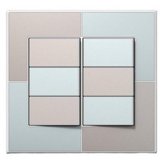 TILINS Gallery 單切 6孔開關 米色薄荷, 1個