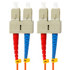 마하링크 SC-SC 멀티모드 OM1 광 점퍼 패치 코드 케이블 CP-1762, 혼합색상, 1개, 20m