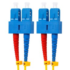 마하링크 SC-SC 싱글모드 OS2 광 점퍼 패치 코드 케이블 CP-1789, 혼합색상, 1개, 50m