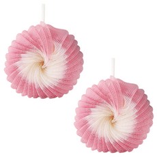 플라워 목욕 샤워볼, 핑크, 2개, 1개입