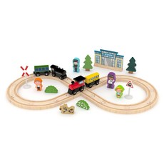 J'adore 原木火車小鎮遊戲套組, 1套, 呠呠火車好朋友