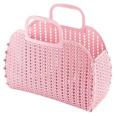 Meumyu 可展開式快乾健身房沐浴籃, 粉紅色