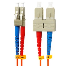 마하링크 LC-SC 멀티모드 OM1 광 점퍼 패치 코드 케이블 CP-1770, 혼합색상, 1개, 20m