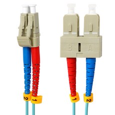 마하링크 LC-SC 멀티모드 OM3 10G 광 점퍼 패치 코드 케이블 CP-1813, 혼합색상, 1개, 50m