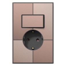 Gallery系列 開關插座 1孔 棕金色, 1個