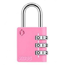 자커 다이얼 자물쇠 컬러 브리스터 핑크 XD35, 1개