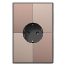 Gallery 接地插座 1孔 棕金色, 1個