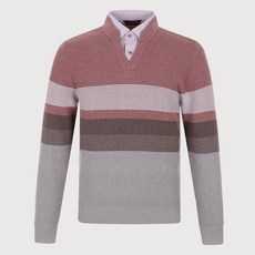 INDIAN 男士襯衫領漸層針織衫 MITBP5SC421