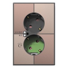 Gallery 待機電力自動斷電插座 2孔 棕金色, 1個