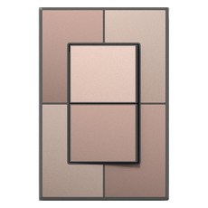 TILINS Gallery系列 單切雙聯開關 棕金色, 1個