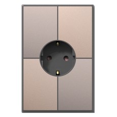 TILINS Gallery 接地插座 1孔 米金色, 1個