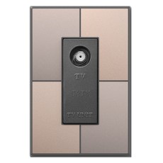 TILINS Gallery 通訊 CATV 2路插座 米金色, 1個