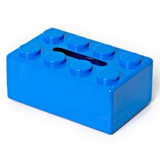 HOHOO 樂高面紙盒, 藍色, 1個