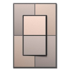 TILINS Gallery 1路開關 2開 米金色, 1個