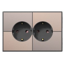 TILINS Gallery 接地插座 2孔 橫向型 米金色, 1個