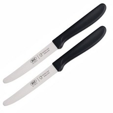 ZEUS Kitchenware 不鏽鋼多用途水果刀, 2個, 黑色