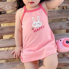 woojooi 女童小可愛細肩帶連身裙