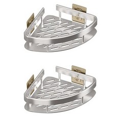 셀리빙 무타공 욕실선반, 실버, 2개