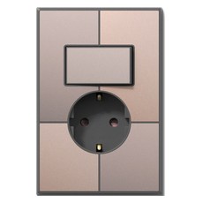 TILINS Gallery系列 1孔插座 米金色, 1個