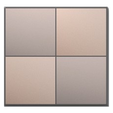 TILINS Gallery 通訊空白面板 盲蓋 雙聯 米金色, 1個