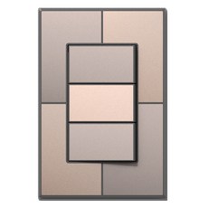 TILINS Gallery 1路 3開關 米金色, 1個