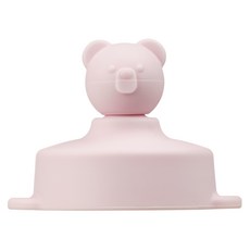 AKIOOM 小熊頂飾吸管杯蓋, 第1階段(12個月以上), 單品(寶寶粉), 1個