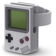 호후 애플워치 레트로 게임보이 실리콘 스탠드 거치대 워치스탠드R, 그레이, 1개