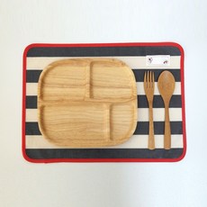 슈슈룸 防水便當餐盤墊, 條紋, 1個