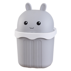 수난일 인테리어 미니휴지통, 회색토끼