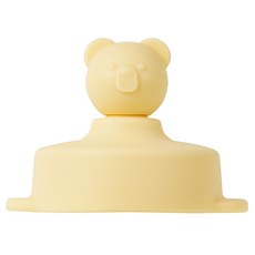 AKIOOM 小熊頂飾吸管杯蓋, 第2階段(18個月以上), 單品(芒果黃), 1個