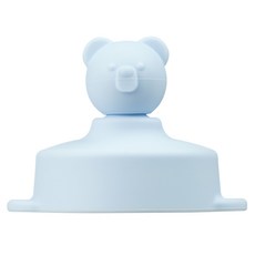 AKIOOM 小熊頂飾吸管杯蓋, 第1階段(12個月以上), 單品(寶寶藍), 1個