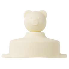 AKIOOM 小熊頂飾吸管杯蓋, 第2階段(18個月以上), 單品(香草白), 1個
