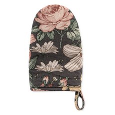 sosomoso 花卉廚房手套, 深黑色, 1個