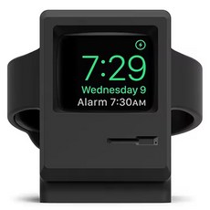 호후 레트로독 실리콘 애플워치 충전 스탠드, 블랙, 1개