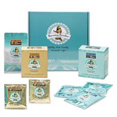 HAWAIIAN PARADISE COFFEE 夏威夷科納原豆 + 濾掛式咖啡禮盒, 1套, 香草夏威夷果原豆 340g + 香草濾掛包 6入 + 島嶼濾掛包 6入