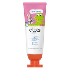 Albis 高含氟防蛀護理覆盆子香兒童牙膏, 75g, 1個