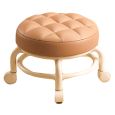 小麥購物 滑輪椅凳 B099 753g, 拿鐵咖, 1個