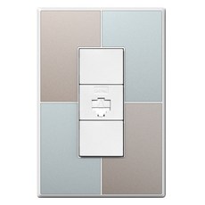 TILINS Gallery RJ45 1孔網路配線裝置 米薄荷色 + 白色, 1個