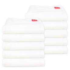 Keyria 營業用多用途美容毛巾 95g 30支棉紗, 白色, 10個