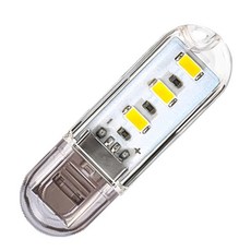小麥購物 USB小夜燈 LED 3燈 Y039 7g 12個, 白光