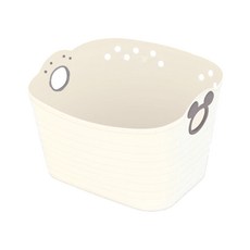 nishiki 錦化成 軟式收納籃 - 27L, 51 x 38 x 34cm, 白色米奇, 1個