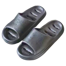 小麥購物 厚底排水拖鞋 C431, 曜石黑, 2雙