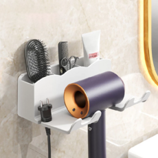 小麥購物 吹風機置物架 雙掛款 C136 89g, 白色, 2個